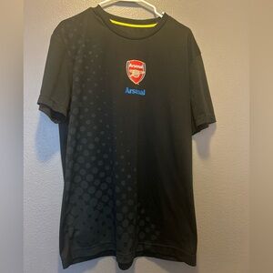 Arsenal FC Black Training T-Shirt Mens XL | Peeling Logo Flaw | Soccer Je